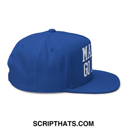 Make ICE Go Away Minnesota Flag Embroidered Flat Bill Brim 5 Panel Snapback Hat Royal Blue