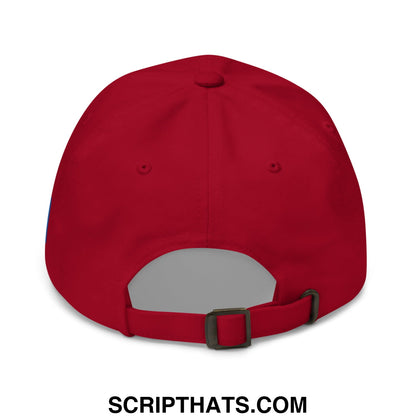 Make ICE Go Away Minnesota Flag Embroidered Unstructured Dad Hat Cranberry