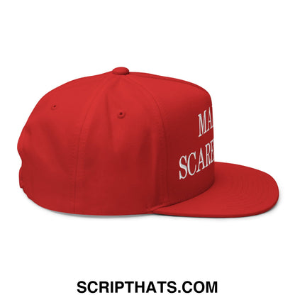 Make ICE Scared Again Minnesota Flag Embroidered Flat Bill Brim 5 Panel Snapback Hat Red