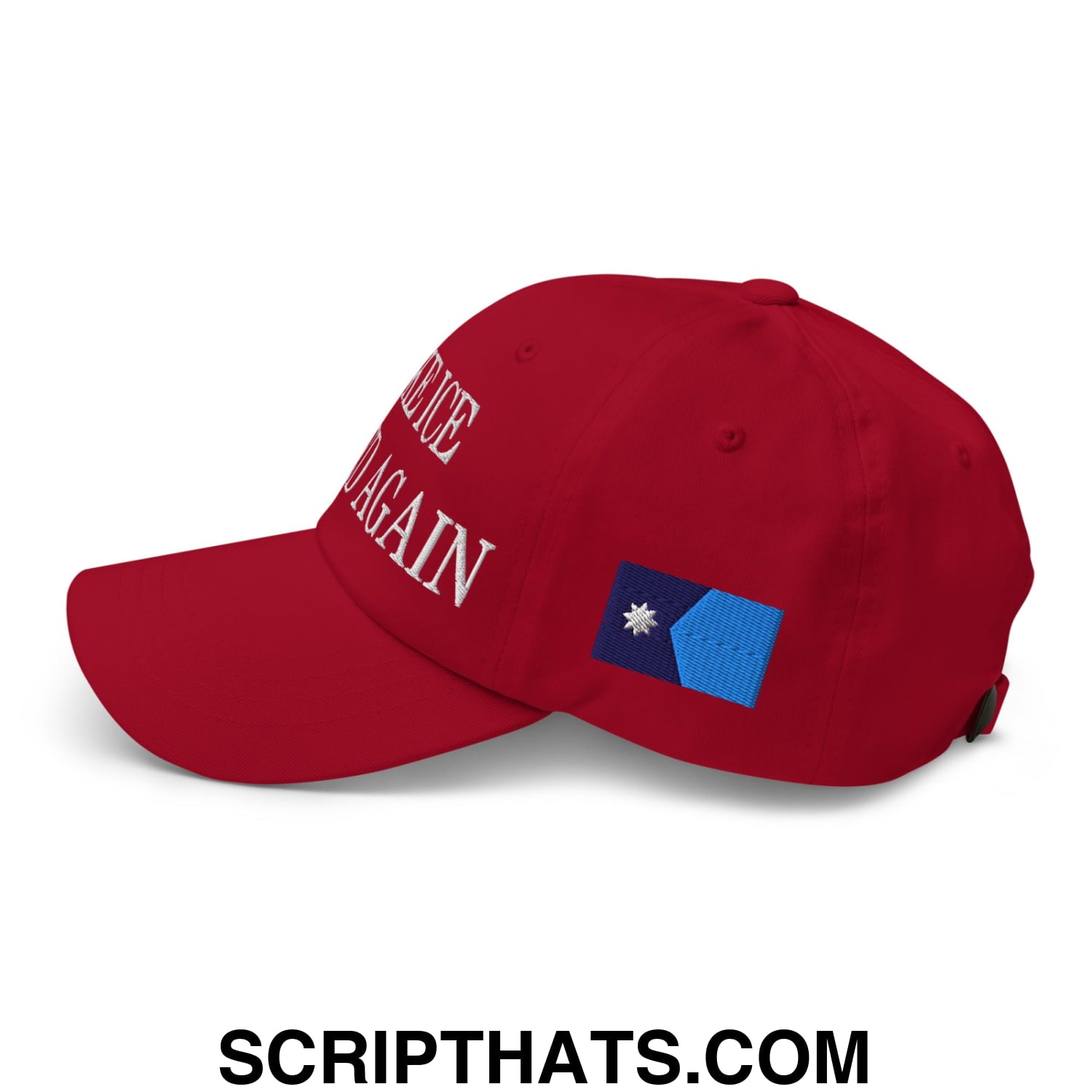 Make ICE Scared Again Minnesota Flag Embroidered Unstructured Dad Hat Cranberry