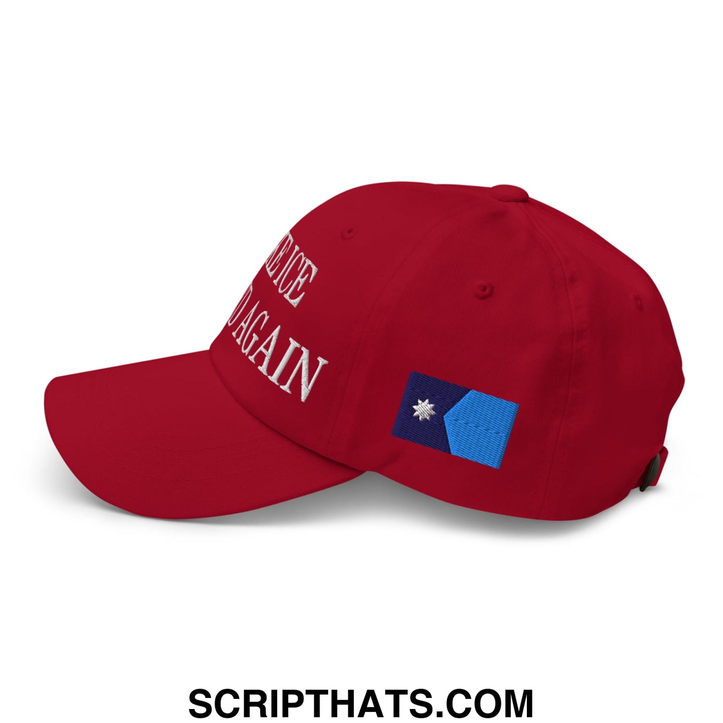 Make ICE Scared Again Minnesota Flag Embroidered Unstructured Dad Hat Cranberry