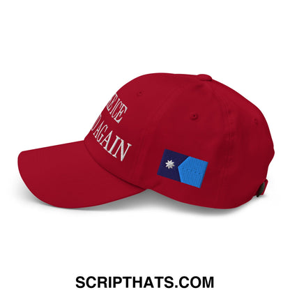 Make ICE Scared Again Minnesota Flag Embroidered Unstructured Dad Hat Cranberry