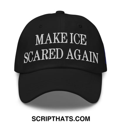 Make ICE Scared Again Minnesota Flag Embroidered Unstructured Dad Hat Black