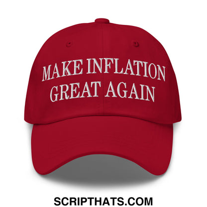 Make Inflation Great Again Embroidered Unstructured Dad Hat Cranberry