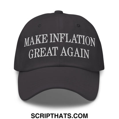 Make Inflation Great Again Embroidered Unstructured Dad Hat Dark Grey