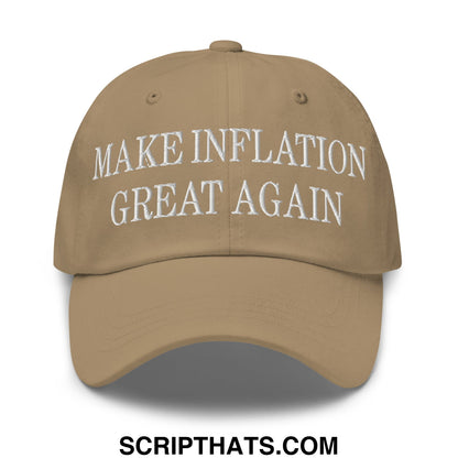 Make Inflation Great Again Embroidered Unstructured Dad Hat Khaki