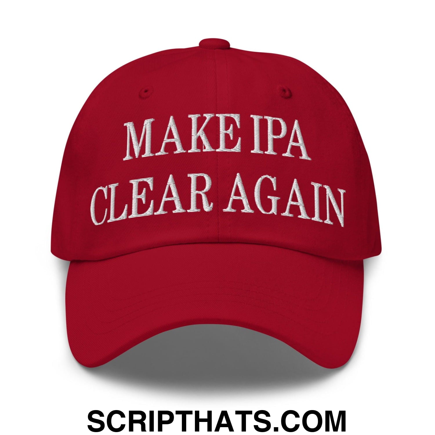 Make IPA Clear Again Embroidered Dad Hat Cranberry