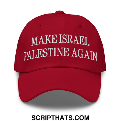 Make Israel Palestine Again Embroidered Unstructured Dad Hat Cranberry