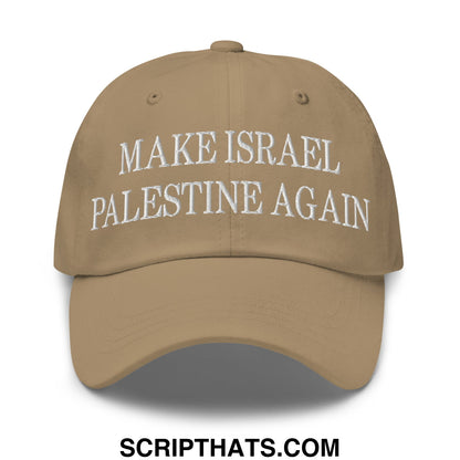 Make Israel Palestine Again Embroidered Unstructured Dad Hat Khaki
