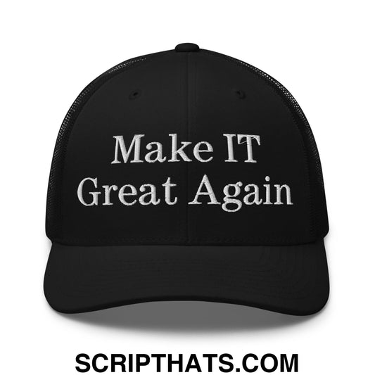 Make IT Great Again Embroidered Mesh Trucker Hat Black