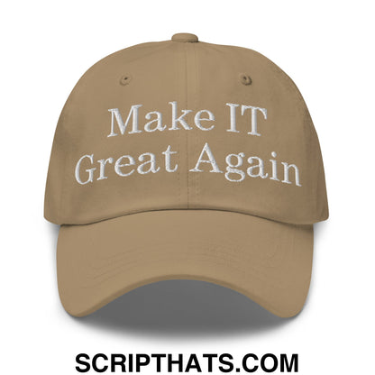 Make IT Great Again Embroidered Unstructured Dad Hat Khaki