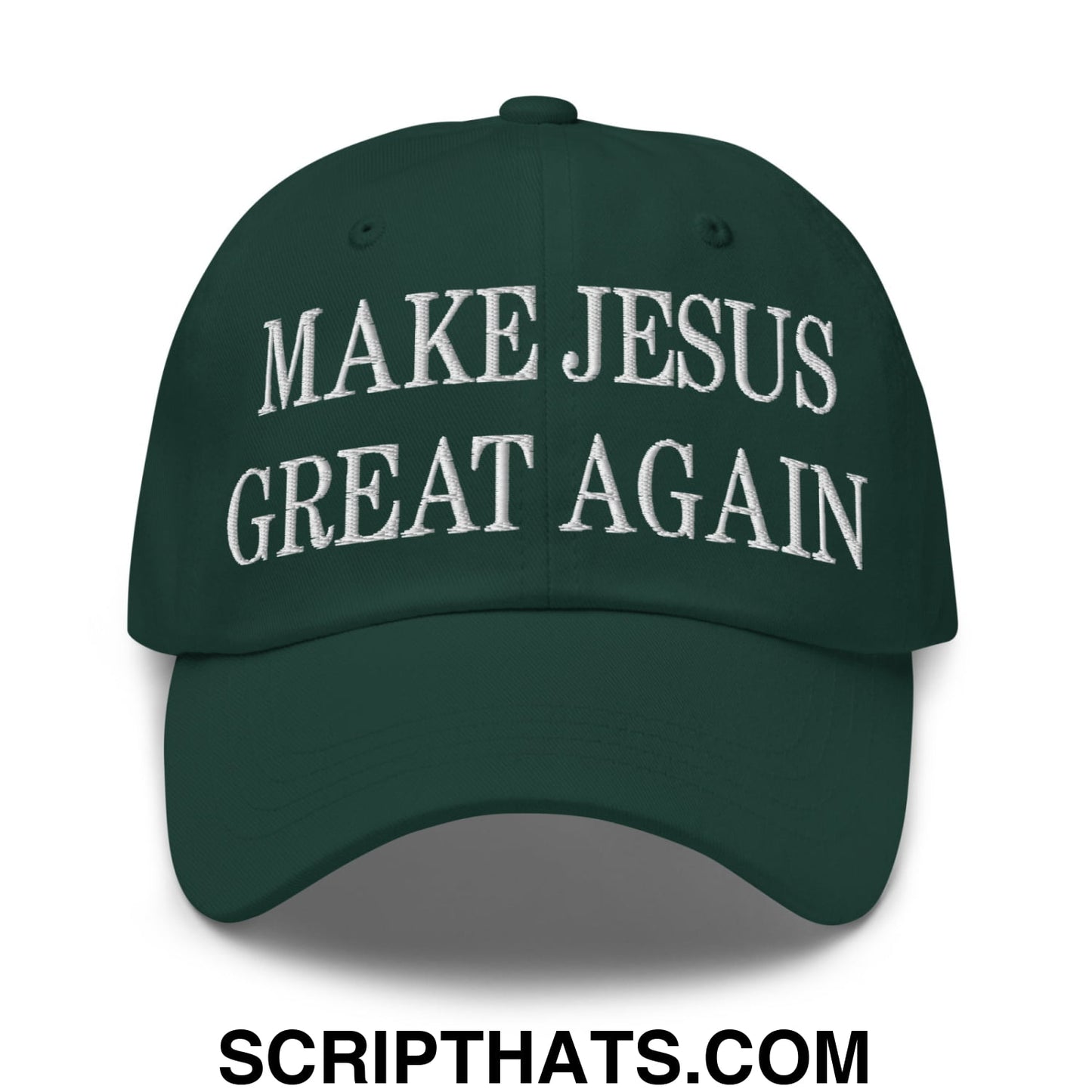 Make Jesus Great Again Embroidered Dad Hat Spruce