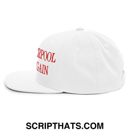 Make Liverpool Great Again Embroidered Flat Bill Brim Snapback Hat White