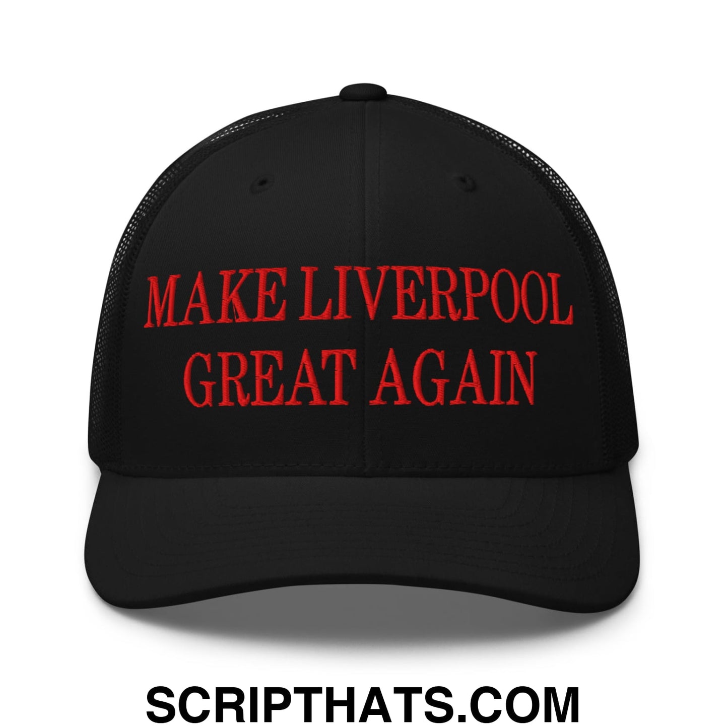 Make Liverpool Great Again Embroidered Mesh Trucker Hat Black