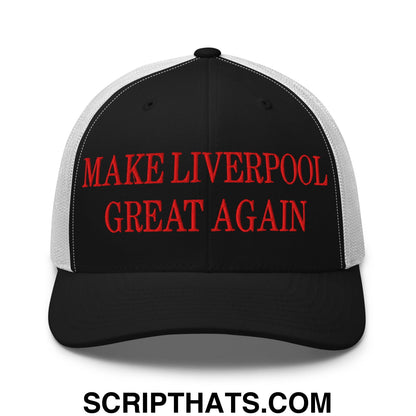 Make Liverpool Great Again Embroidered Mesh Trucker Hat Black White