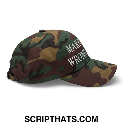 Make Lying Wrong Again Embroidered Dad Hat Green Camo