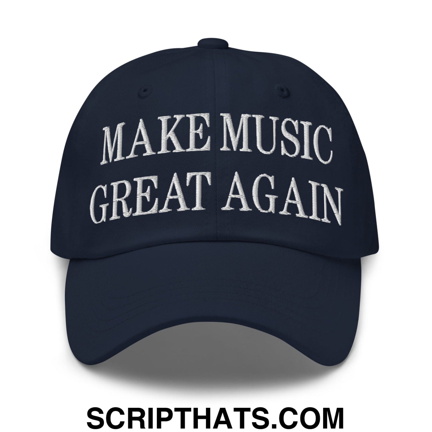Make Music Great Again Embroidered Unstructured Dad Hat Navy