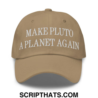 Make Pluto a Planet Again Embroidered Dad Hat Khaki