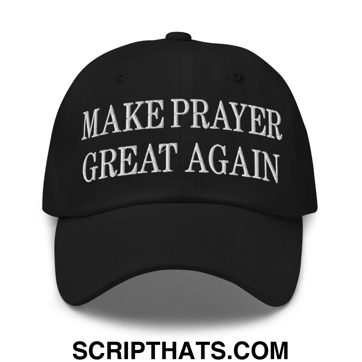 Make Prayer Great Again Embroidered Unstructured Dad Hat Black