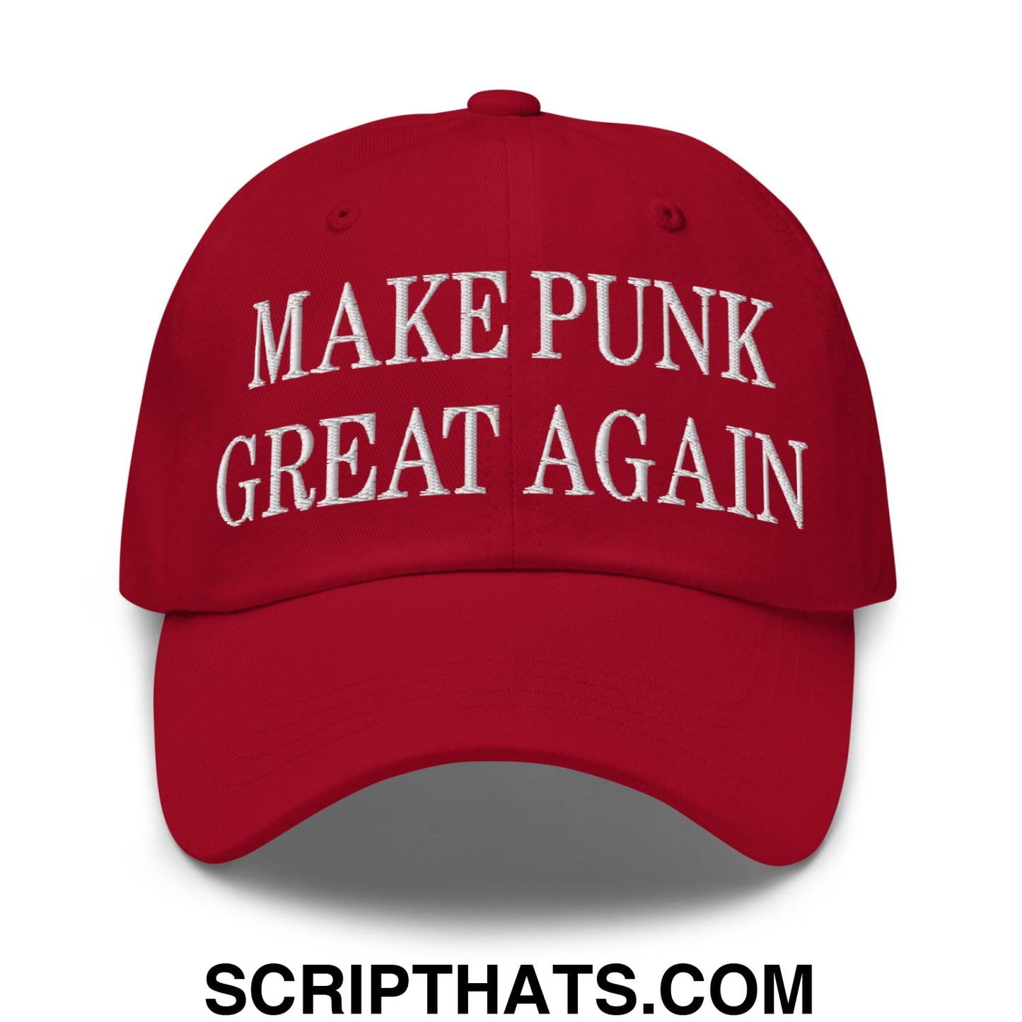 Make Punk Great Again Embroidered Unstructured Dad Hat Cranberry