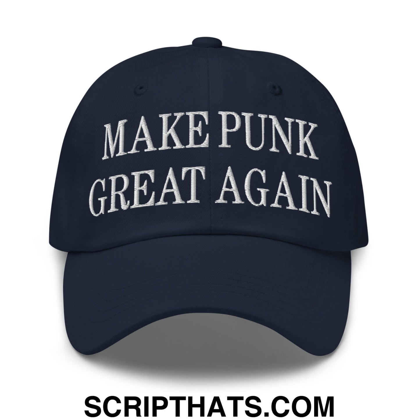 Make Punk Great Again Embroidered Unstructured Dad Hat Navy