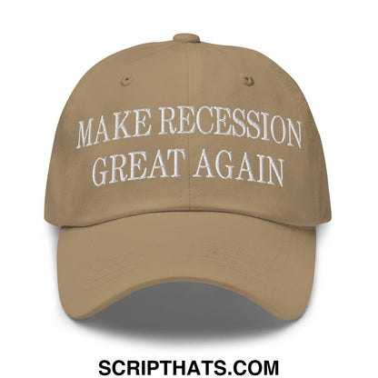 Make Recession Great Again Embroidered Unstructured Dad Hat Khaki