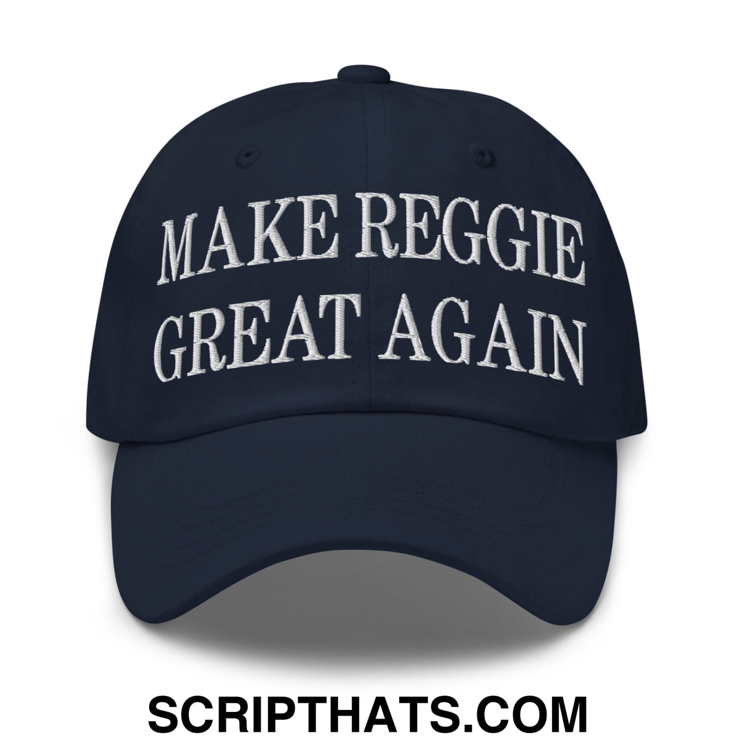 Make Reggie Great Again Embroidered Unstructured Dad Hat Navy