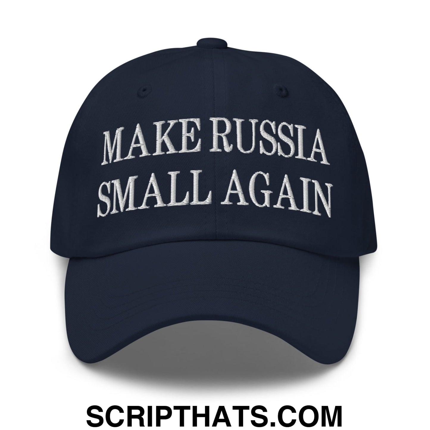 Make Russia Small Again Embroidered Unstructured Dad Hat Navy