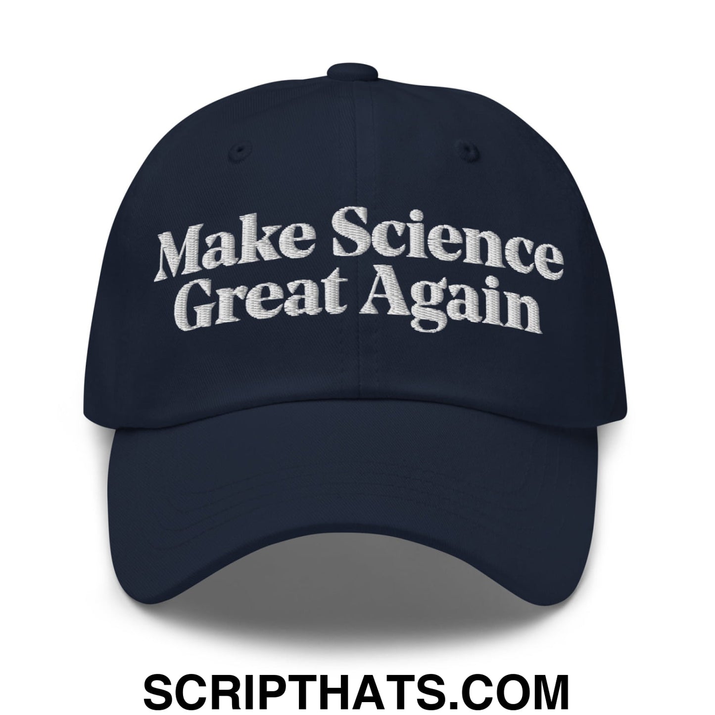 Make Science Great Again Embroidered Unstructured Dad Hat Navy
