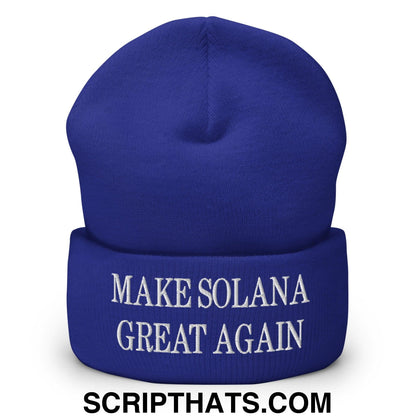 Make Solana Great Again Embroidered Cuffed Knit Beanie Royal