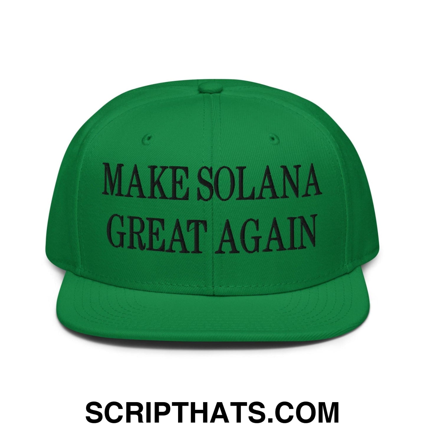 Make Solana Great Again Purple Pepe Embroidered Flat Bill Brim Snapback Hat Default Title