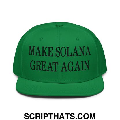 Make Solana Great Again Purple Pepe Embroidered Flat Bill Brim Snapback Hat Default Title