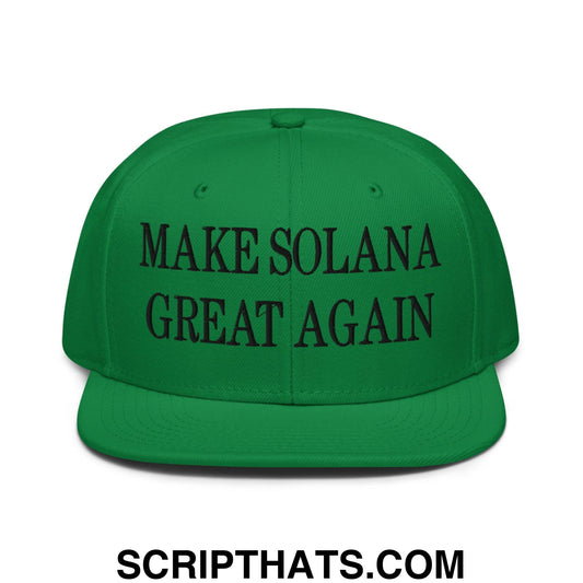 Make Solana Great Again Purple Pepe Embroidered Flat Bill Brim Snapback Hat Default Title