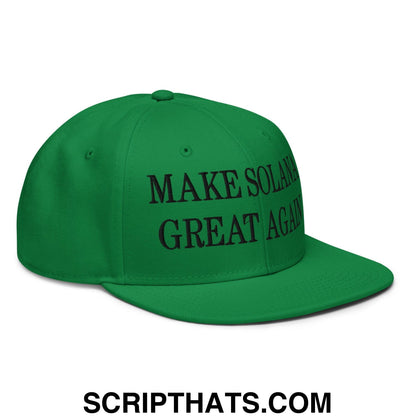 Make Solana Great Again Purple Pepe Embroidered Flat Bill Brim Snapback Hat Default Title