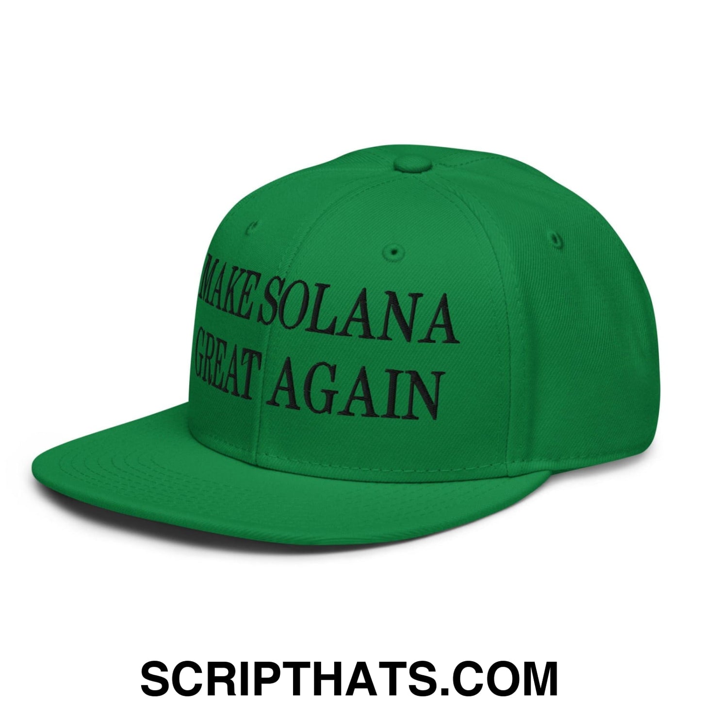 Make Solana Great Again Purple Pepe Embroidered Flat Bill Brim Snapback Hat Default Title