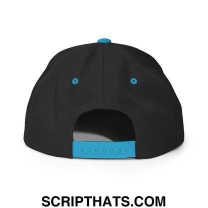 Make Speech Free Again Flat Bill Brim Snapback Hat Black Teal