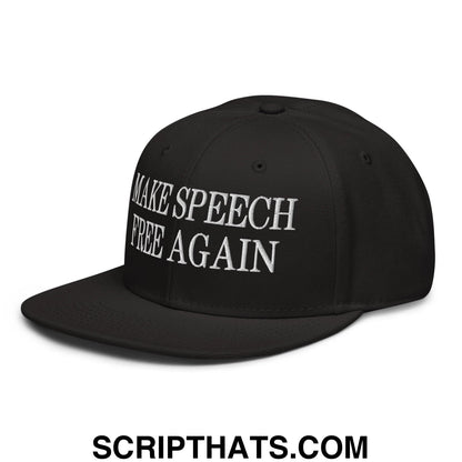 Make Speech Free Again High Crown Snapback Hat Kelly Green