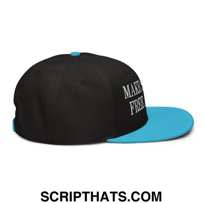 Make Speech Free Again High Crown Snapback Hat Red Black Black