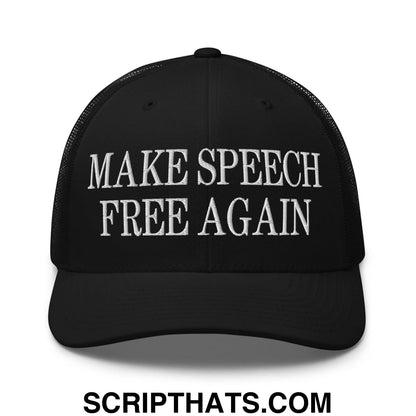 Make Speech Free Again Retro Trucker Hat Black
