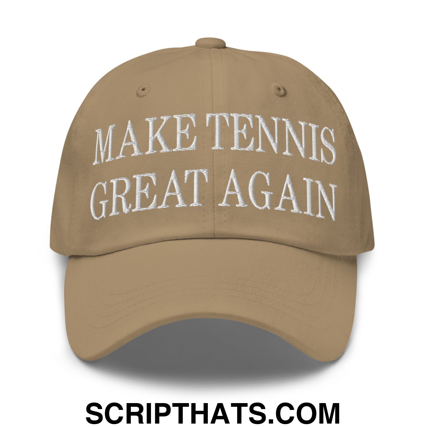 Make Tennis Great Again Embroidered Unstructured Dad Hat Khaki