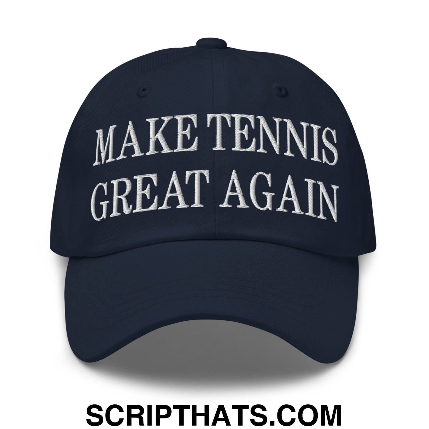 Make Tennis Great Again Embroidered Unstructured Dad Hat Navy