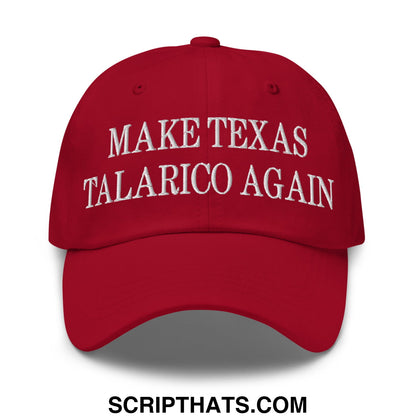 Make Texas Talarico Again Embroidered Unstructured Dad Hat Cranberry