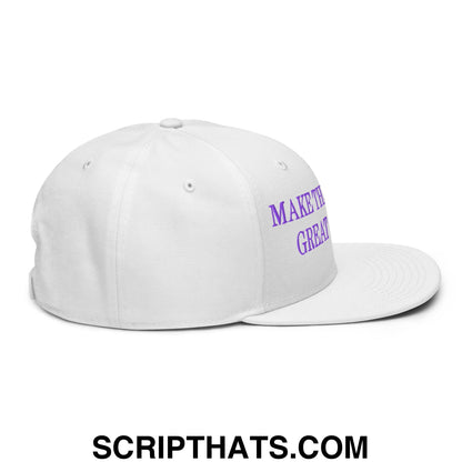 Make The Lakers Great Again Embroidered Flat Bill Snapback Hat White