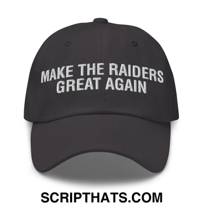 Make The Raiders Great Again 2026 Draft Day Embroidered Dad Hat Dark Grey