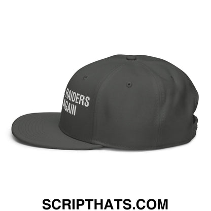 Make The Raiders Great Again 2026 Draft Day Embroidered Flat Brim Bill Snapback Hat Charcoal gray