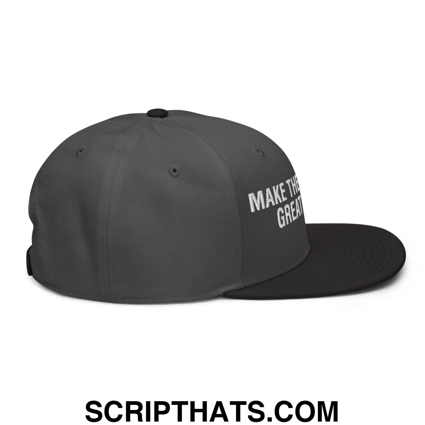 Make The Raiders Great Again 2026 Draft Day Embroidered Flat Brim Bill Snapback Hat Black Charcoal gray Charcoal gray