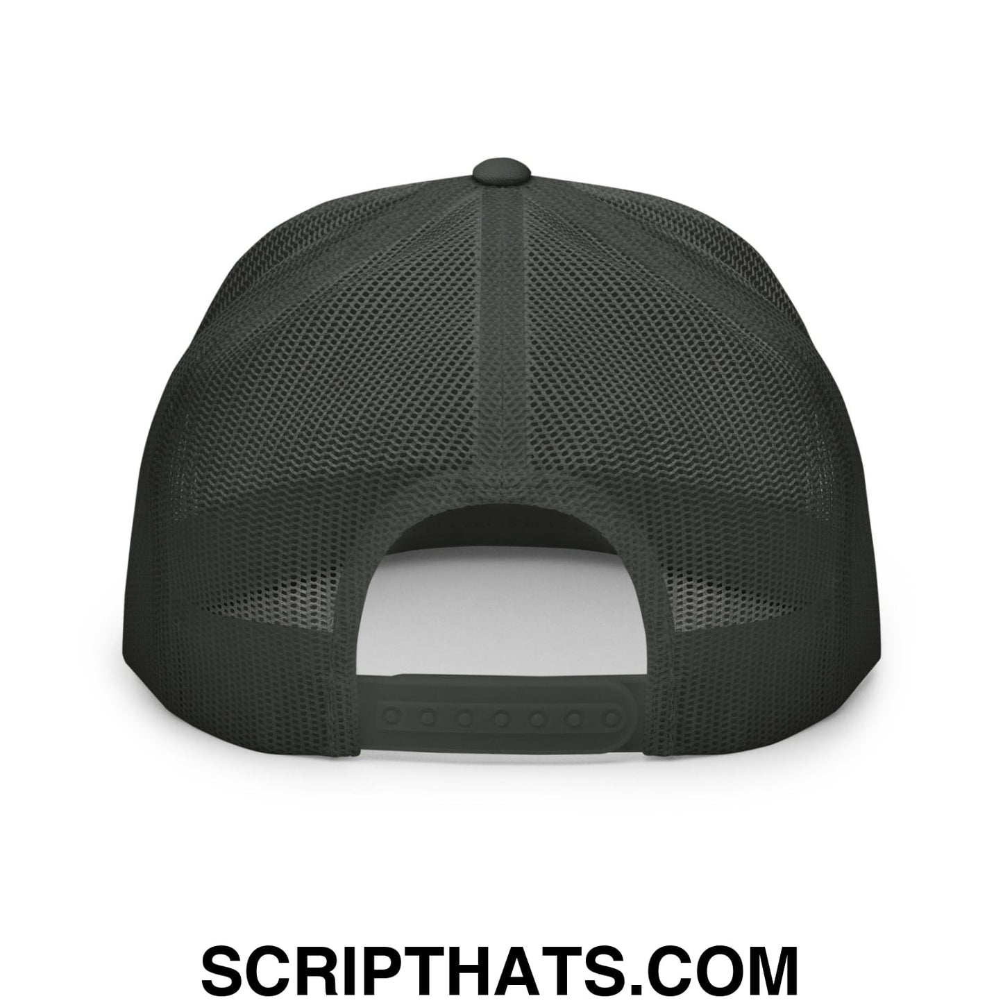 Make The Raiders Great Again 2026 Draft Day Embroidered Mesh Flat Bill Brim Trucker Hat Charcoal