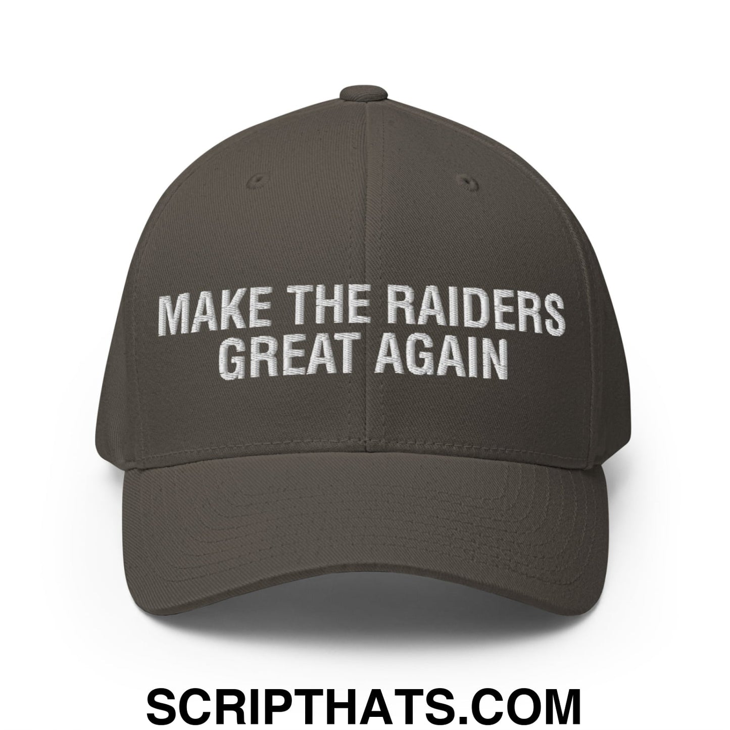 Make The Raiders Great Again 2026 Draft Day Embroidered Stretch Fit Baseball Hat Dark Grey