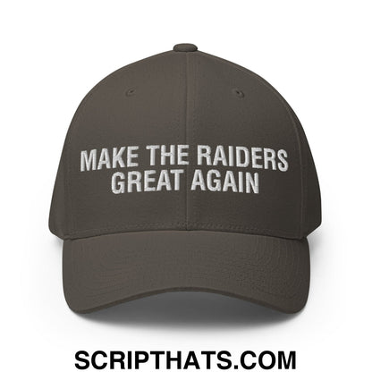 Make The Raiders Great Again 2026 Draft Day Embroidered Stretch Fit Baseball Hat Dark Grey