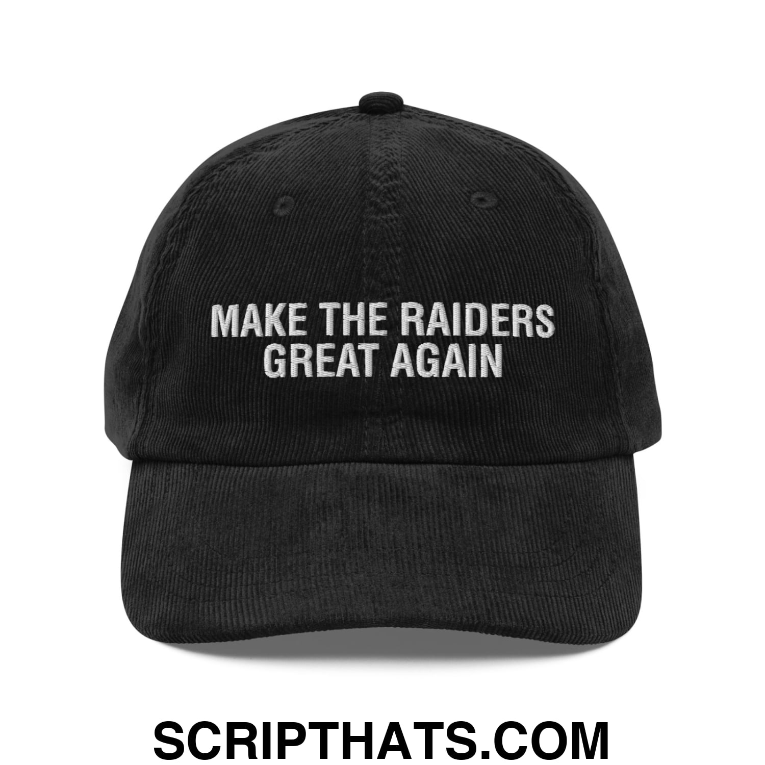 Make The Raiders Great Again 2026 Draft Day Embroidered Unstructured Corduroy Dad Hat Default Title